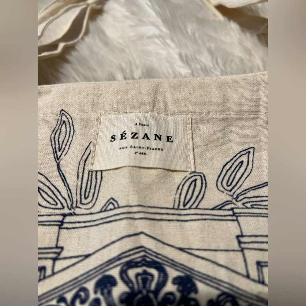 Sezane Canvas Tote with Animal Print - Picture 3 of 6